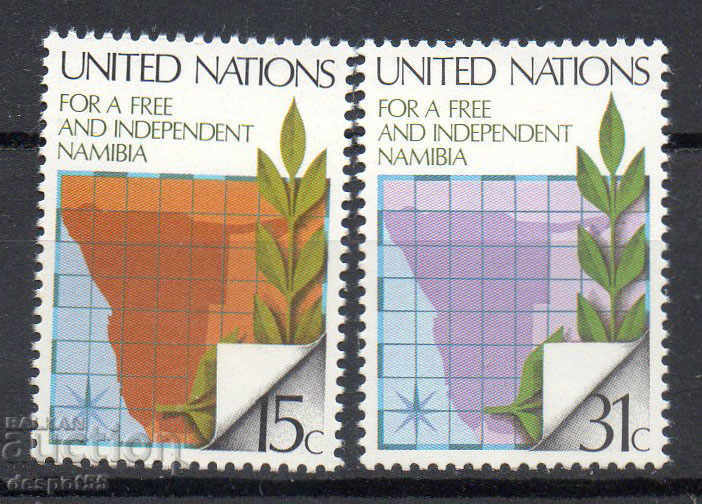 1979. UN-New York. "Pentru Namibia liberă și independentă".