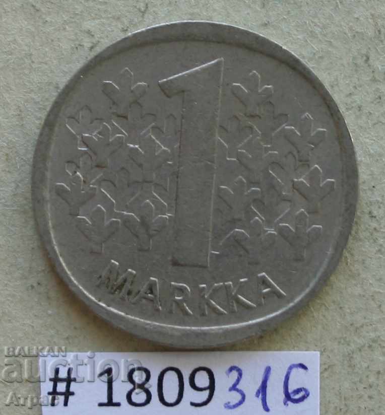 1 марка 1976  Финландия