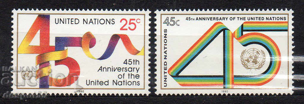 1990. UN-New York. 45-a Națiunilor Unite.