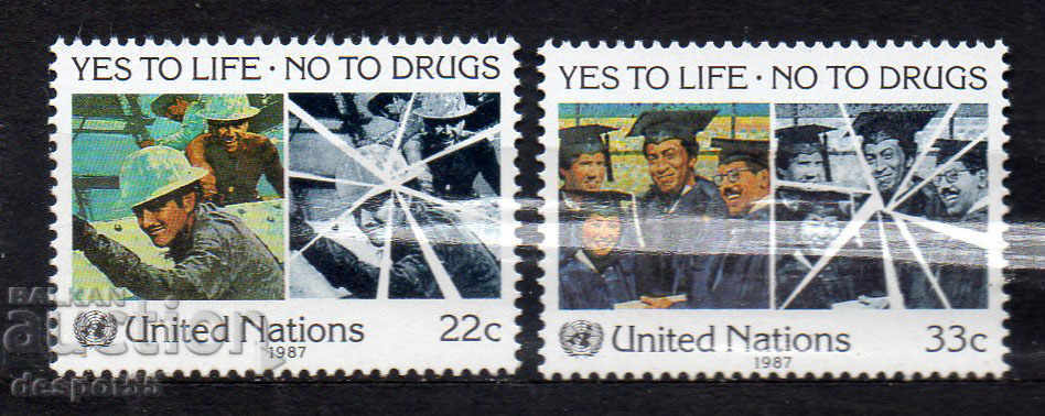 1987. UN-New York. Anti-drug campaign.