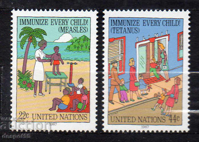 1987. UN-New York. Campania "Imunizați fiecare copil".