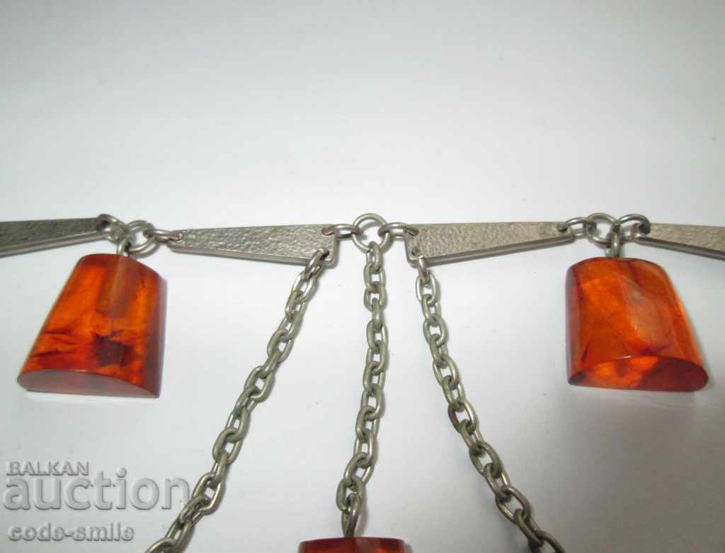 Old necklace necklace jewelery natural amber USSR - 6 Old necklace necklace jewelery natural amber USSR - 6