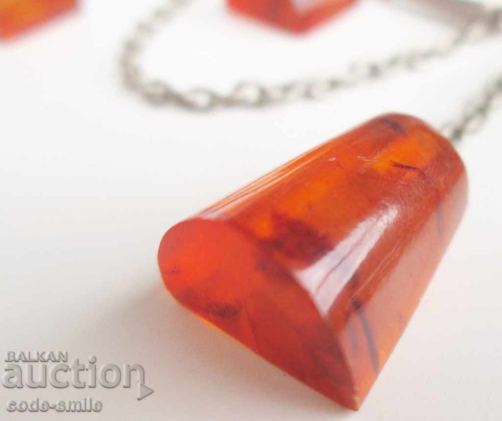 Old necklace necklace jewelery natural amber USSR - 7 Old necklace necklace jewelery natural amber USSR - 7