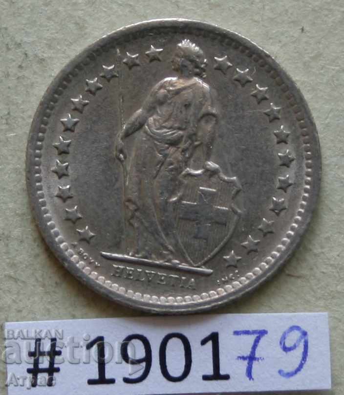 1/2 franc 1969 Elveția cu preț € 0.66 | 1.29 BGN