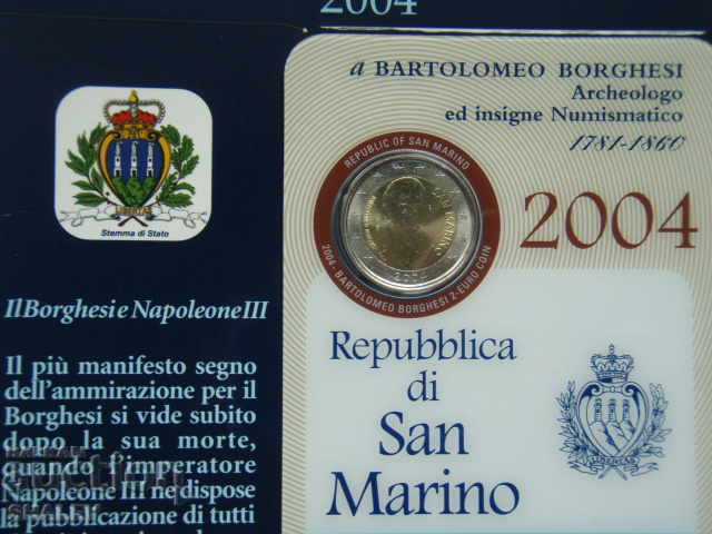 Delivery of 2 Euro 2004 San Marino Bartolomeo Borghesi San Marino 2 Euro Delivery of 2 Euro 2004 San Marino Bartolomeo Borghesi San Marino 2 Euro