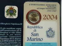 2 Euro 2004 San Marino "Bartolomeo  Borghesi"- Unc (2 евро)