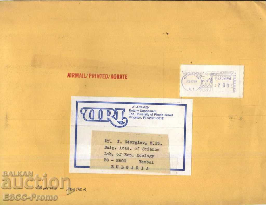 Traveled a 1989 envelope from the United States