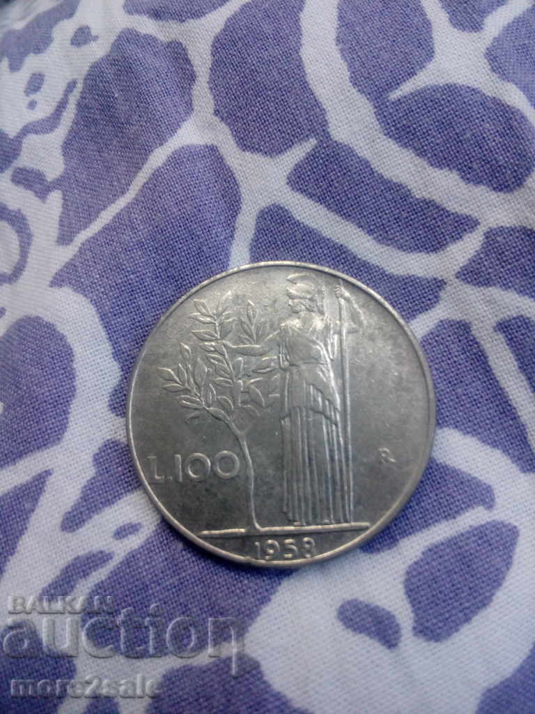 100 LEI 1958 YEAR - ITALY - THE COIN