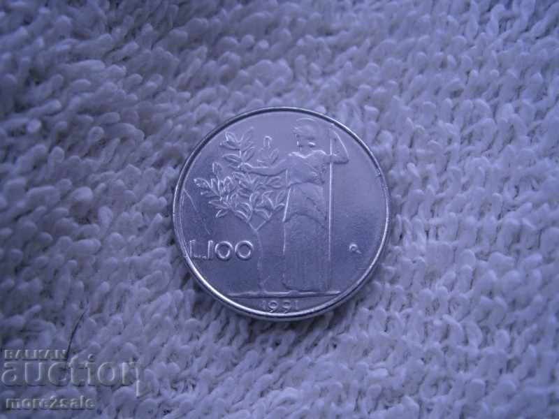 100 LEI 1991 ITALY - THE COIN / 2