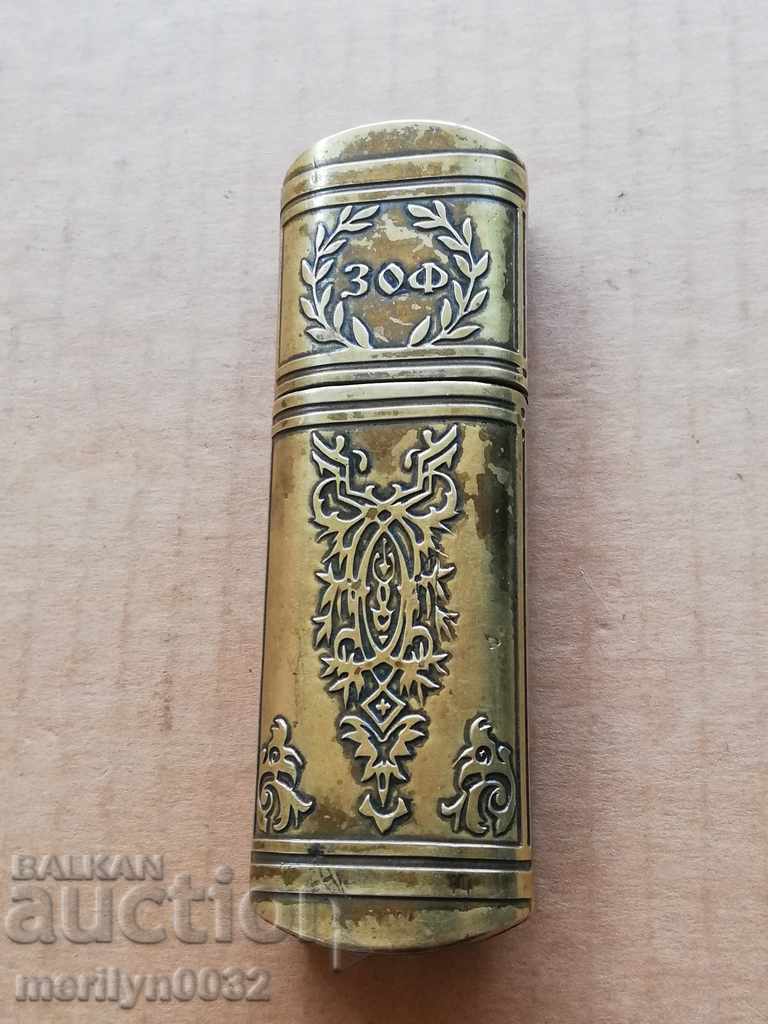 Russian Gold Brass Brass Box Bracelet Case - 7 Russian Gold Brass Brass Box Bracelet Case - 7