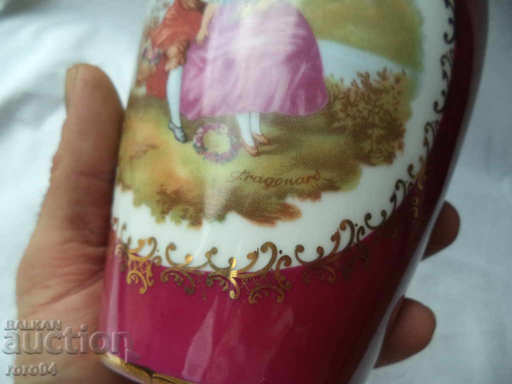 Auction  LIMOGES - FRAGONARD - VASA - PORCELAIN - PERFECT