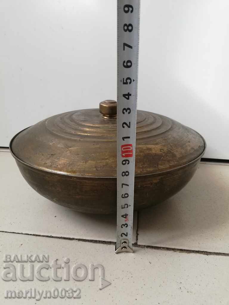 Auction Tinned Sahan lid brass basin basin basin Auction Tinned Sahan lid brass basin basin basin