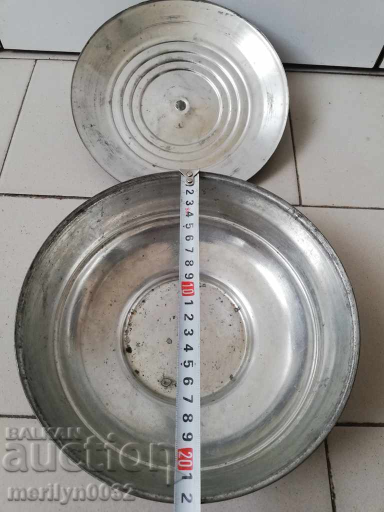 Tinned Sahan lid brass basin basin basin - 5 Tinned Sahan lid brass basin basin basin - 5