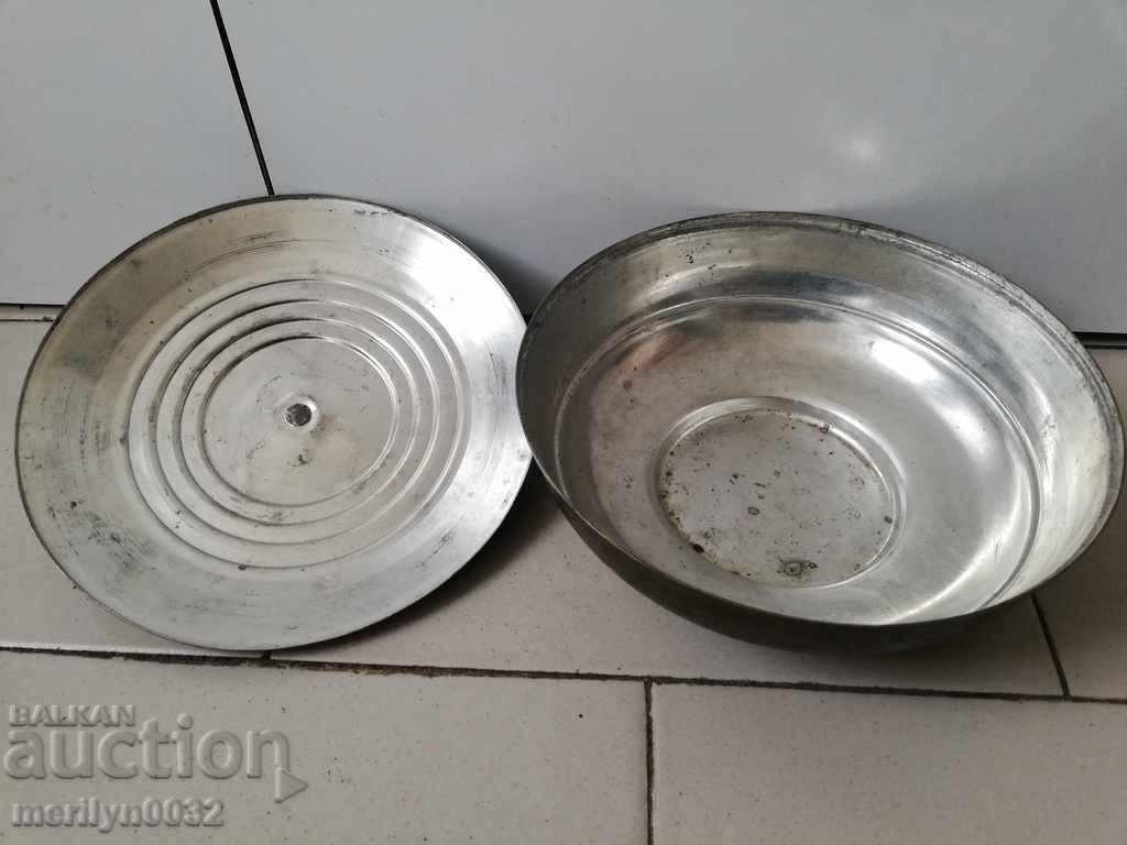 Tinned Sahan lid brass basin basin basin - 7 Tinned Sahan lid brass basin basin basin - 7