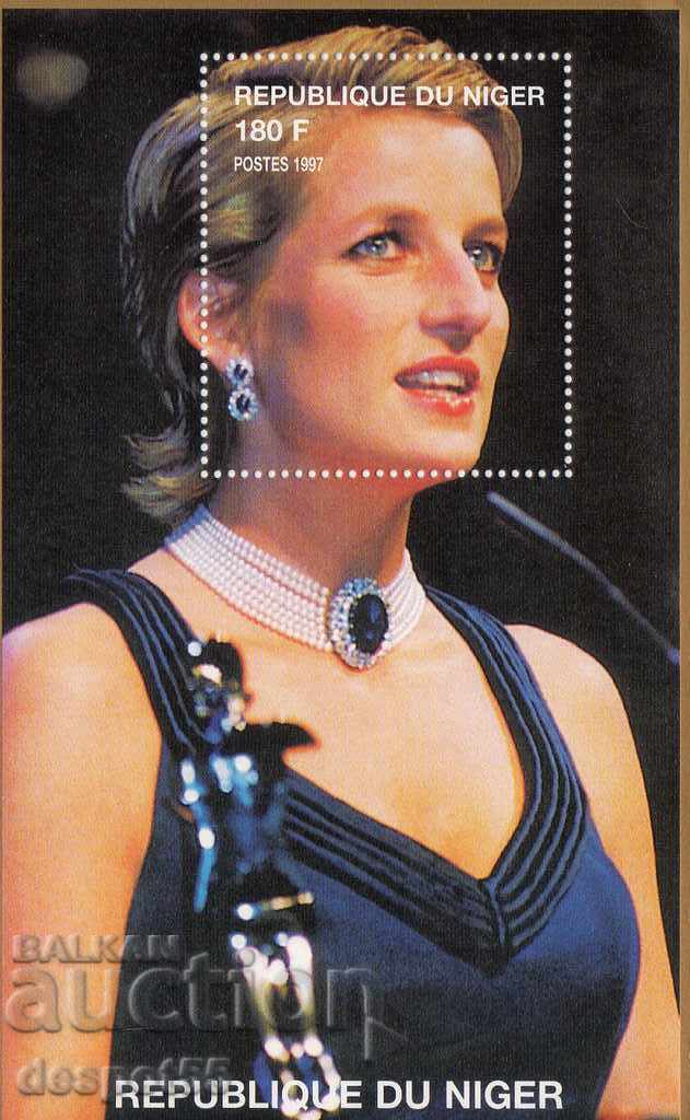 1997. Niger. În memoria prințesei Diana. Block.