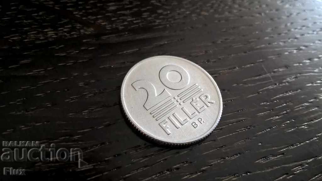 Монета - Унгария - 20 филера | 1970г.