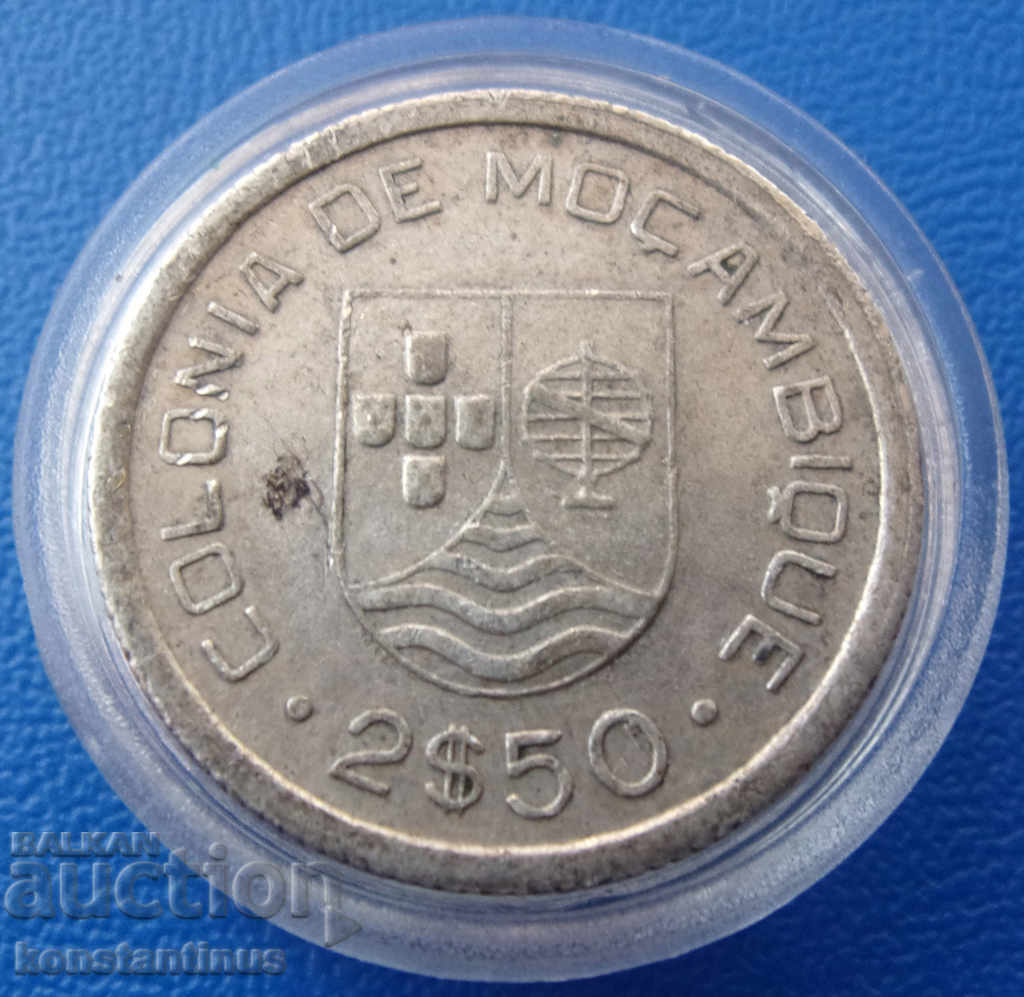 Colombia Mozambique 2½ Escudo 1935 Silver Rare