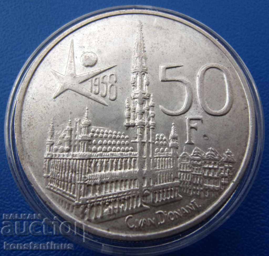 Belgium 500 Francs 1958 Silver Rare