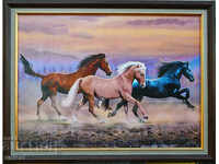 "Racing horses", picture