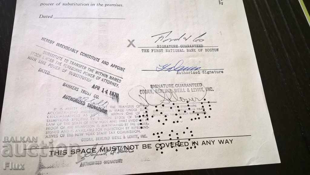 Share certificate Spartans Industries, INC. | 1969 - 7 Share certificate Spartans Industries, INC. | 1969 - 7