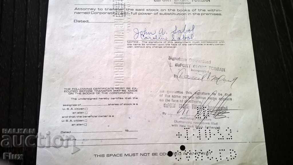 Share certificate Internat.Tel. & Telegr.Corp. | 1968 - 6 Share certificate Internat.Tel. & Telegr.Corp. | 1968 - 6