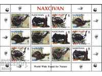 Καθαρές μάρκες σε ένα μικρό φύλλο Fauna WWF από Naichchevan Αζερμπαϊτζάν