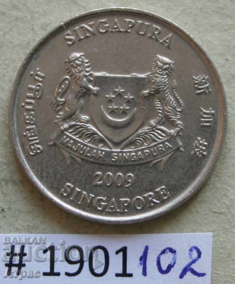 20 цента  2009 Сингапур