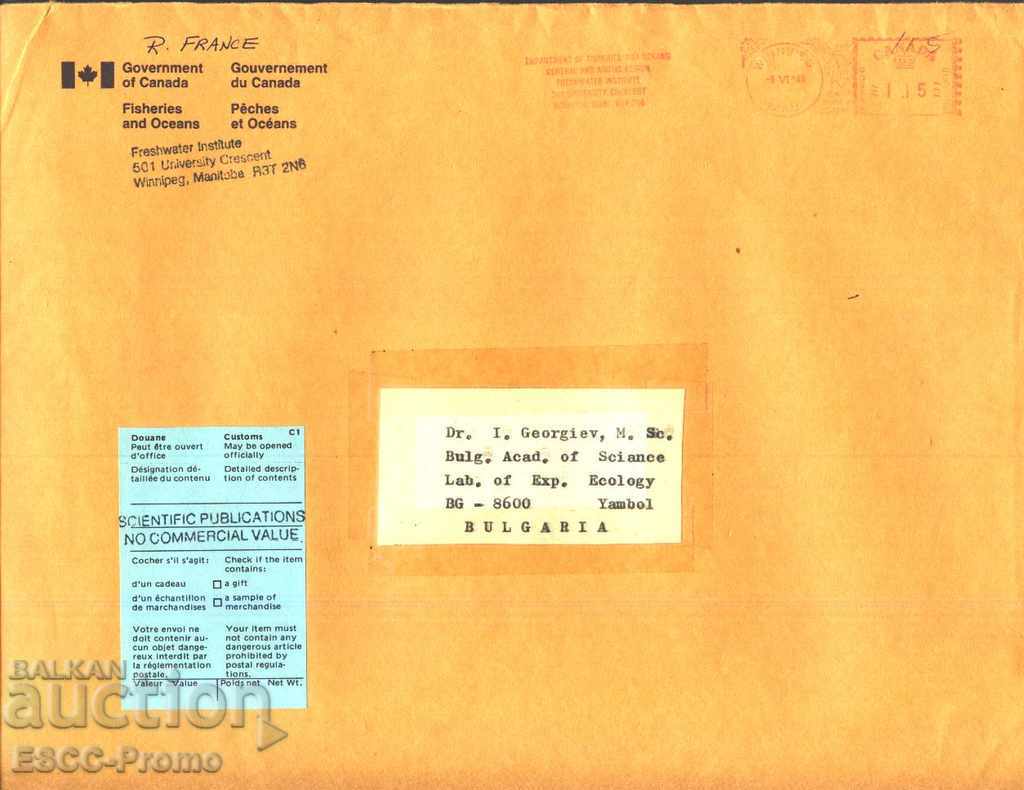 Traveled envelope 1989 from Canada