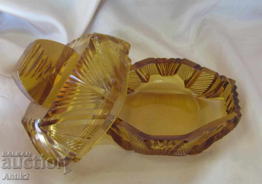 30 Crystal Glass Cosmetic Box Germany - 5 30 Crystal Glass Cosmetic Box Germany - 5