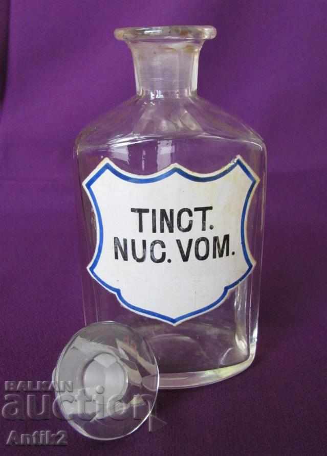 Auction Old Crystal Glass Pharmacy Shelf Auction Old Crystal Glass Pharmacy Shelf