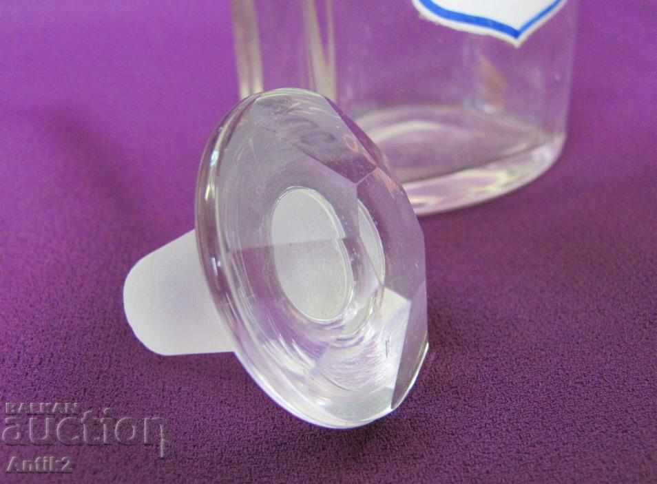 Old Crystal Glass Pharmacy Shelf - 5 Old Crystal Glass Pharmacy Shelf - 5