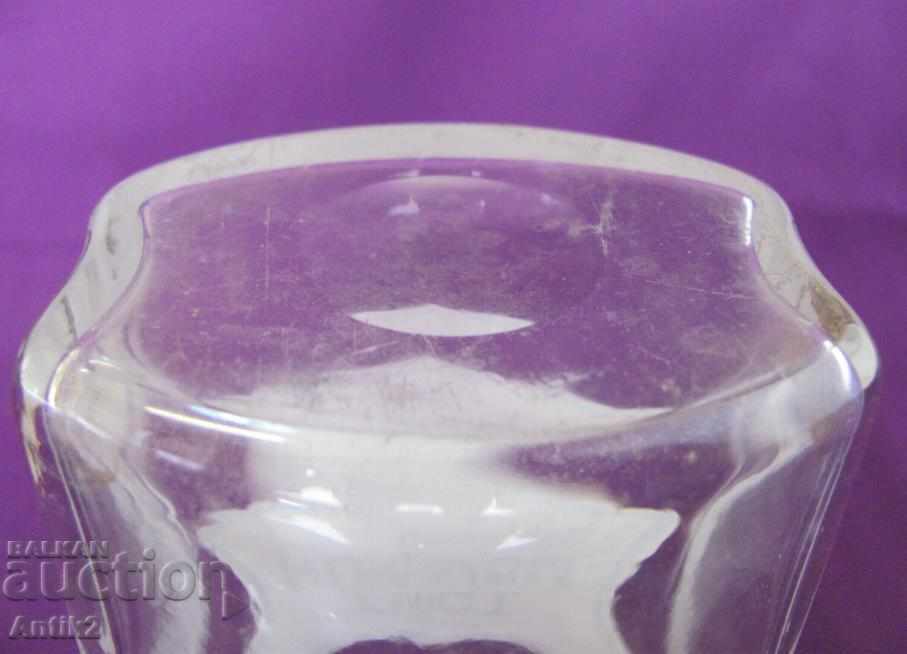 Old Crystal Glass Pharmacy Shelf - 7 Old Crystal Glass Pharmacy Shelf - 7