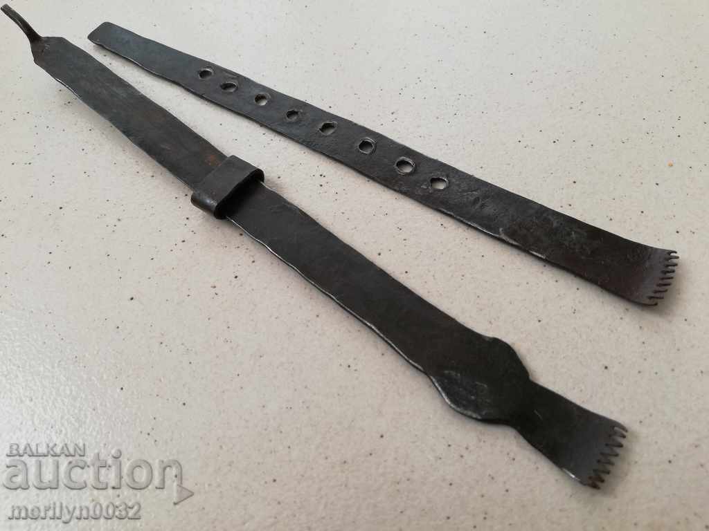 Old wrought yardstick, wrought iron, cloth yardstick, measure - 5 Old wrought yardstick, wrought iron, cloth yardstick, measure - 5