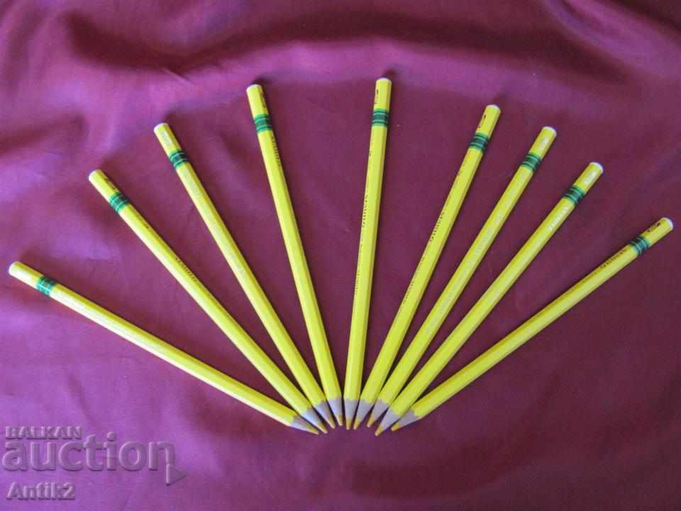 Auction  40 Yellow Pencils 12 pieces for glass and metal Germany