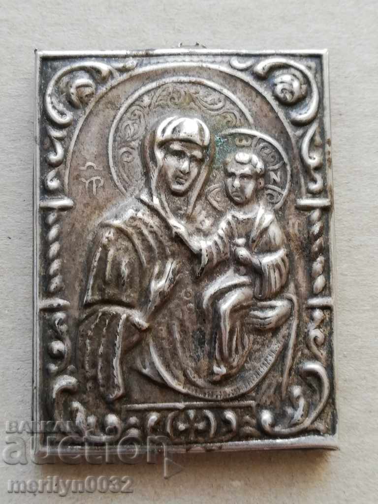 Renaissance pocket icon Srebro 19th Century Enclopia
