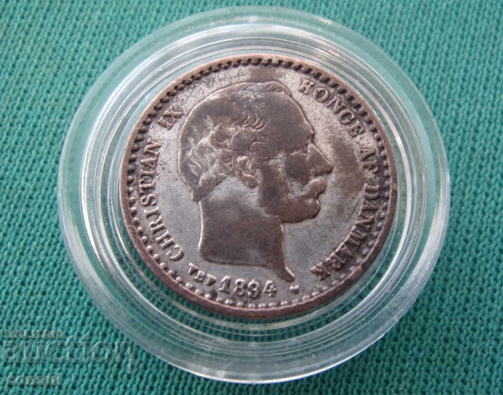 Denmark 10 Pole 1894 Silver Rare
