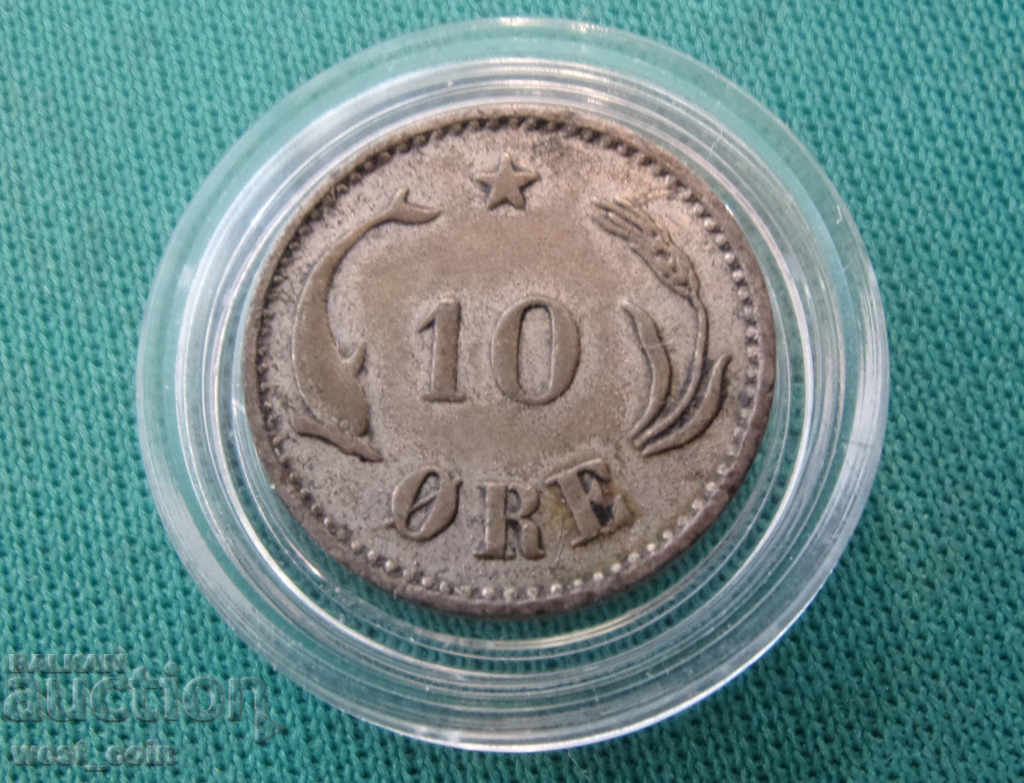 Δανία 10 πόλων 1897 ασημένια σπάνια με τιμή € 7.16 | 14.00 BGN