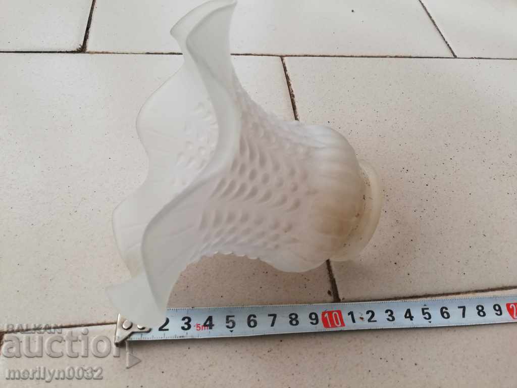 Auction  Old glass shade, lamp, lamp, chandelier lantern
