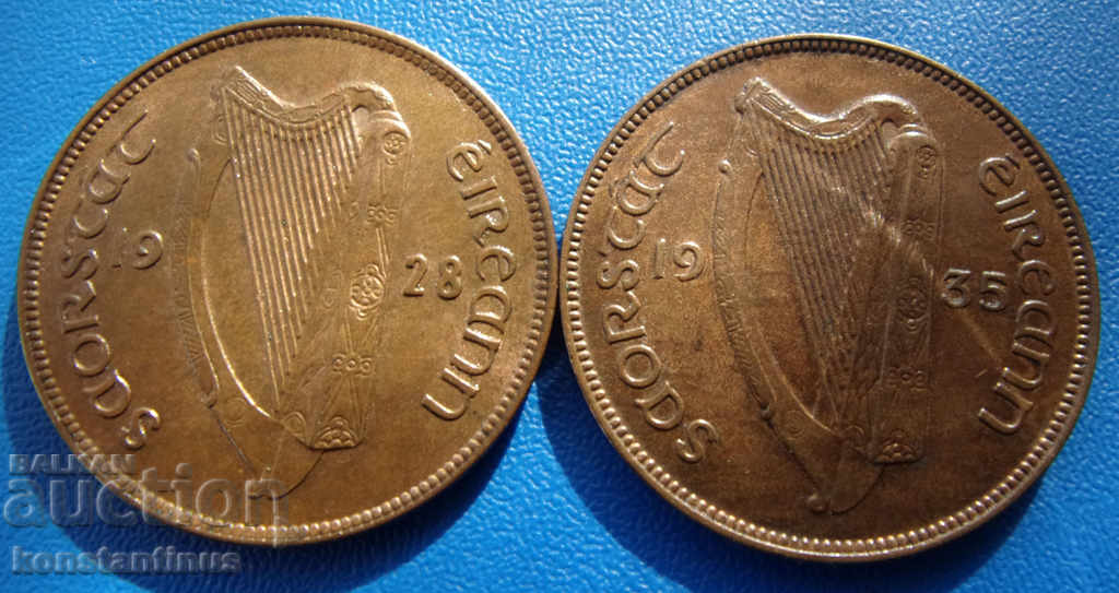 Ireland - Eyre Lot 1 Penny 1928-35 UNC Rare