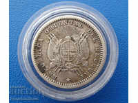 Uruguay 10 Centsimo 1877 Silver Rare