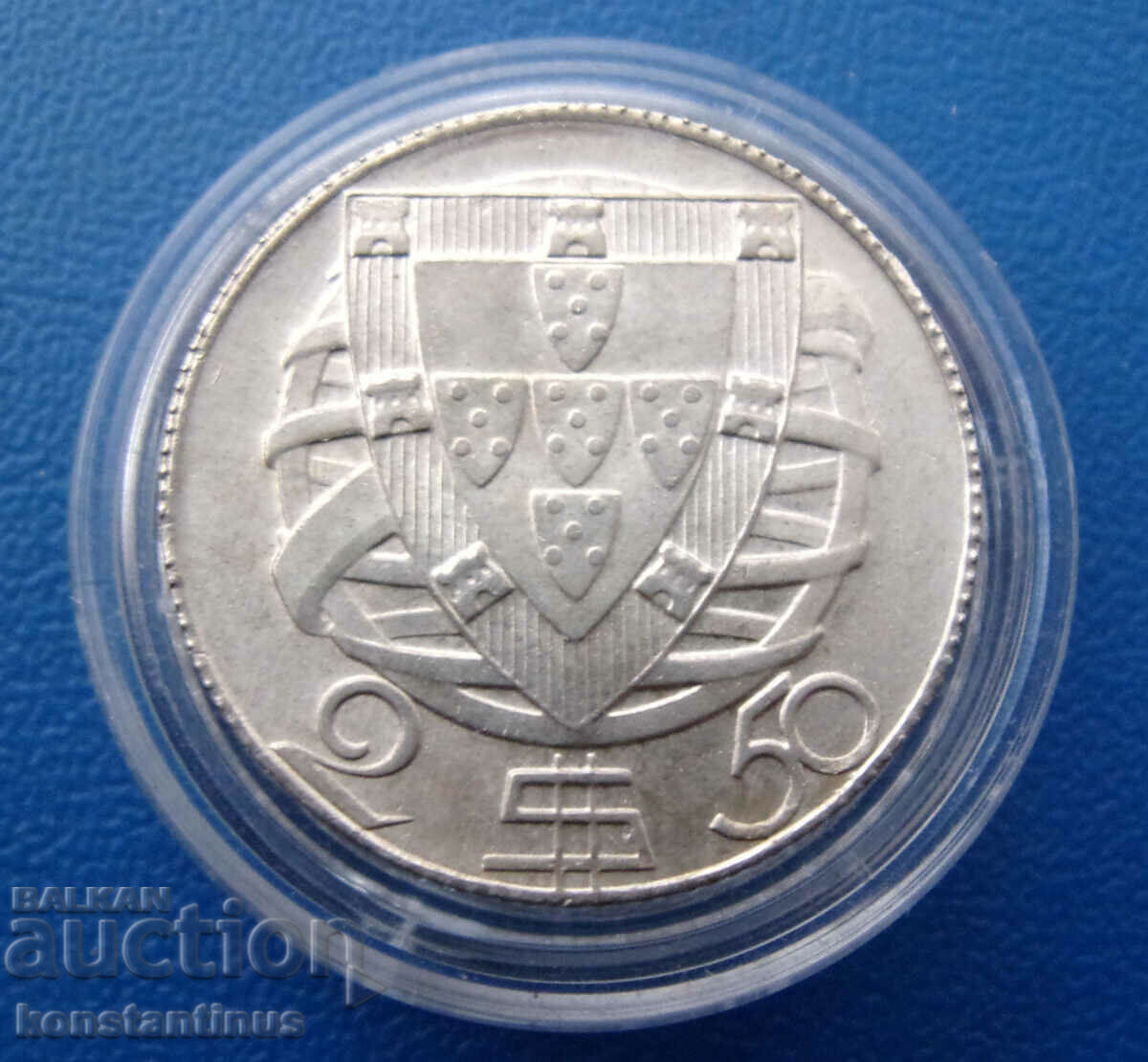 Portugalia 2½ Escudos 1944 UNC Rare cu preț € 17.90 | 35.01 BGN Portugalia 2½ Escudos 1944 UNC Rare cu preț € 17.90 | 35.01 BGN