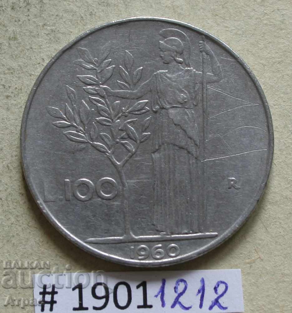 100 лири 1960 Италия