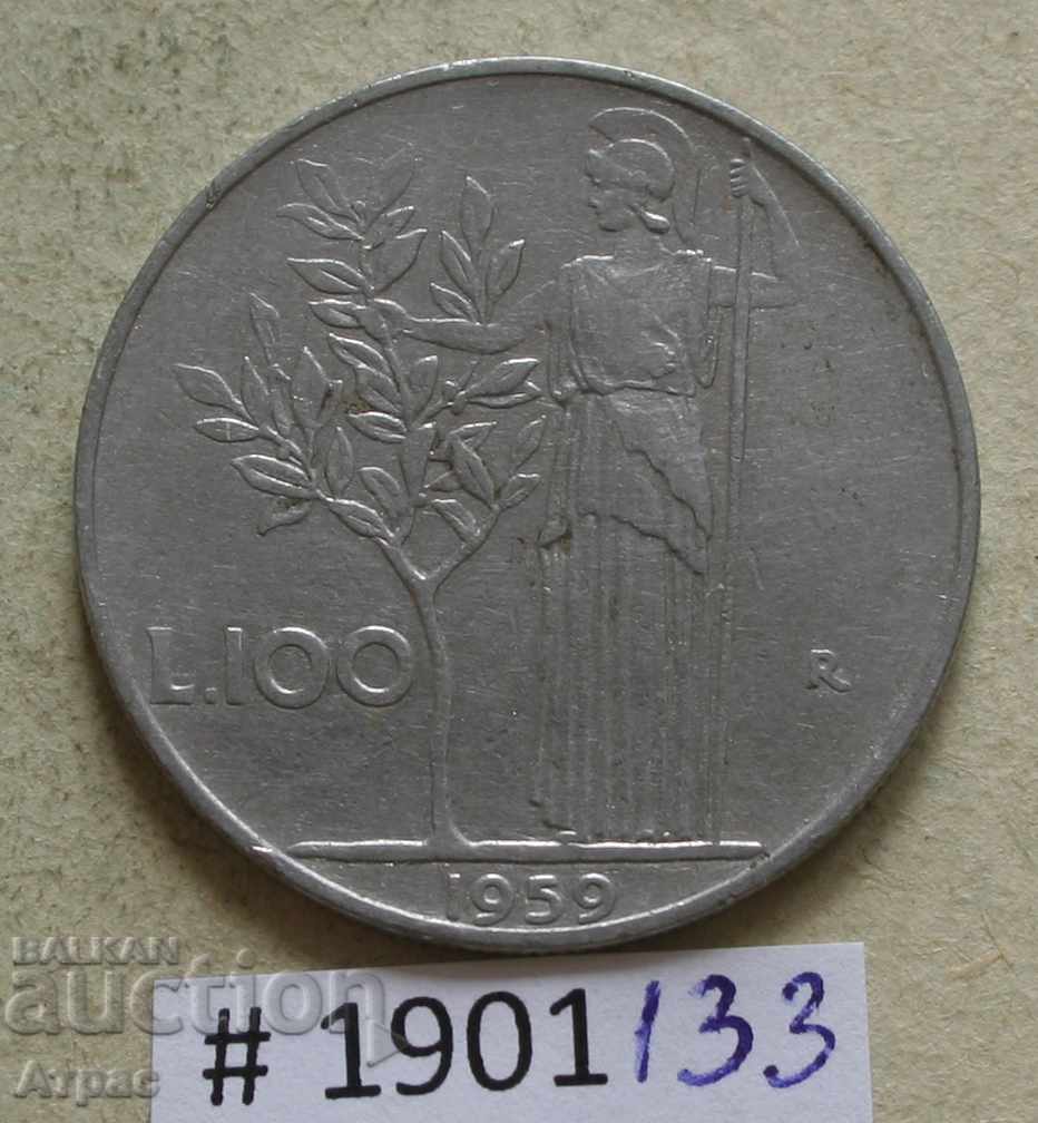 100 лири 1959 Италия