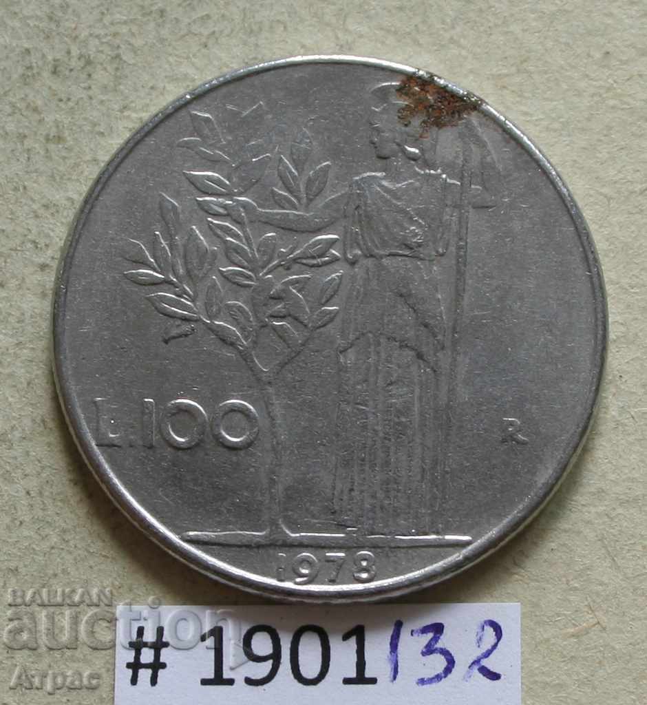 100 лири 1978 Италия