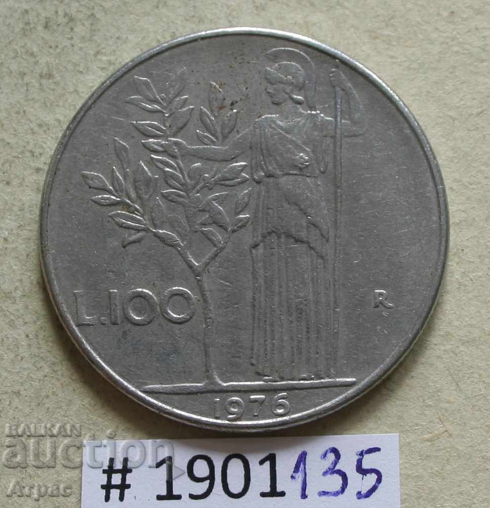 100 лири 1976 Италия