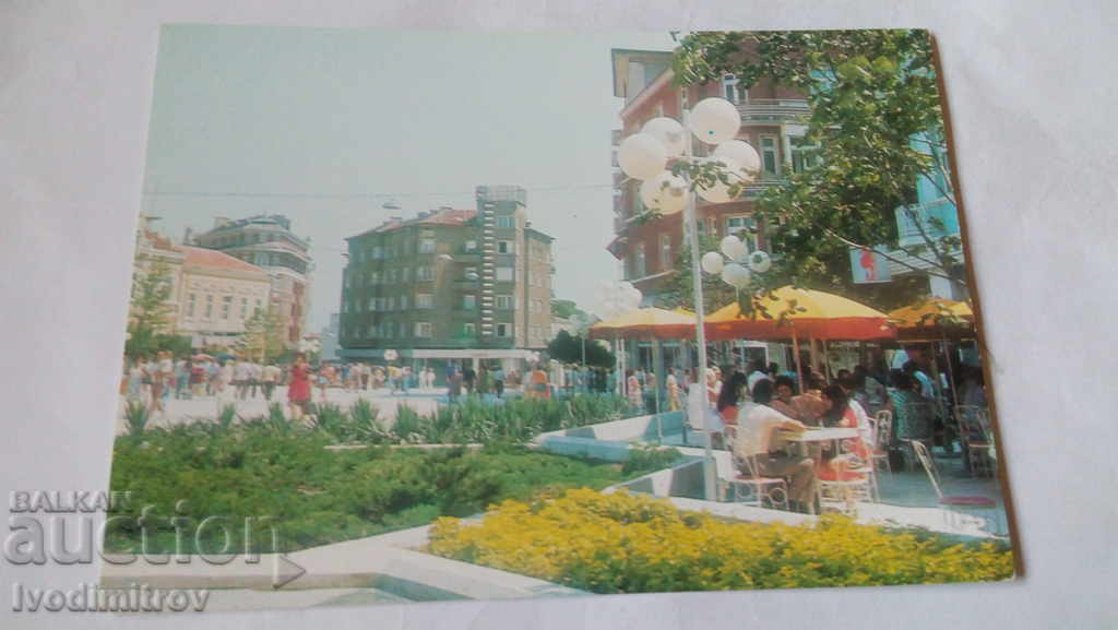 Пощенска картичка Варна Центърът 1977
