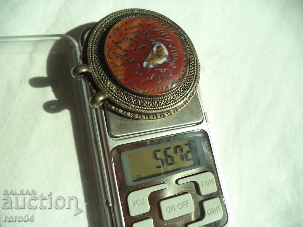 OTTOMAN MEDALLION - AMULET - RED AHAT - 7 OTTOMAN MEDALLION - AMULET - RED AHAT - 7