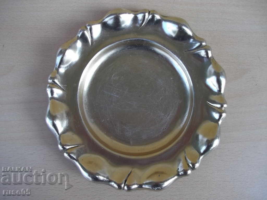 Gold-plated white metal plate - 119 g with price 5.00 BGN | € 2.56 Gold-plated white metal plate - 119 g with price 5.00 BGN | € 2.56