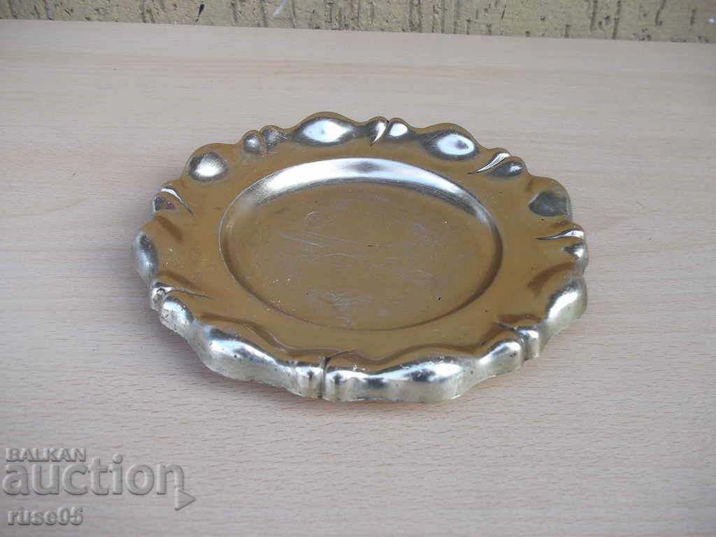 Gold-plated white metal plate - 119 g