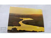 Cartea poștală Kiten Râul Karaagach - apusul soarelui 1977
